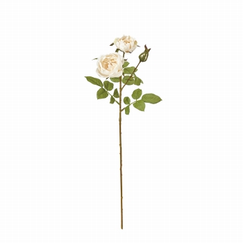 MAGIQ　サスティナフリルローズ　アイボリー　アーティフィシャルフラワー　造花　サステナブル　FM005235　ローズ　バラ（花径8～10×長さ 約67cm / アイボリー）
