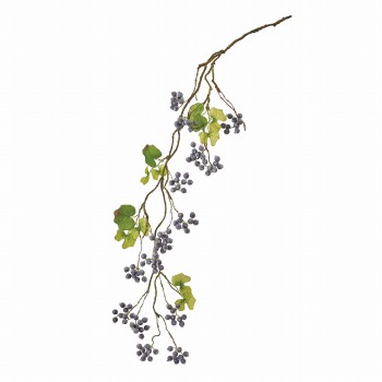 MAGIQ　スモークベリーロングツイッグ　ブルー　アーティフィシャルフラワー　造花　実付き枝もの　FM007591（全長 約85cm / ブルー）