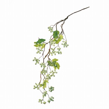 MAGIQ　グリーンスモークベリー ロングツイッグ　フロストグリーン　アーティフィシャルフラワー　造花　FM007590　実付き枝もの（全長 約85cm / フロストグリーン）