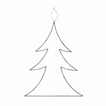 ハンギングフラットツリー A　クリスマスオーナメント　デコレーション素材　XU001912（長さ 約61×幅 約47cm）