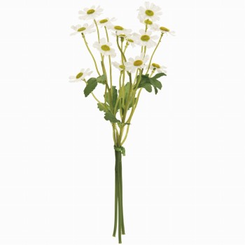 MAGIQ　マトリカリア バンドル　ホワイト　アーティフィシャルフラワー　造花　FM009693　1束　デイジー（花径 約2.5×全長 約24cm / ホワイト）