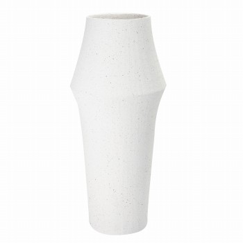 クレイ　ZARA　マットホワイト　花器　CC190078-101　陶器（径 約20×高さ 約45cm / マットホワイト）
