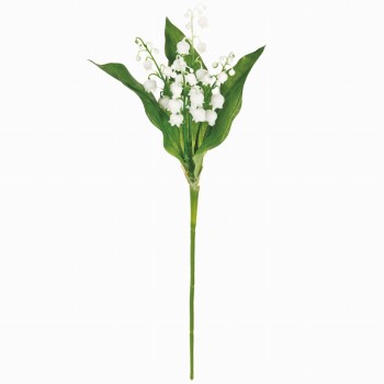MAGIQ　ブルームすずらん　ホワイト　アーティフィシャルフラワー　造花　FM009029　鈴蘭（花径 約1～1.2×全長 約39cm / ホワイト）