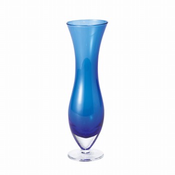SEVA　リックガラス　花器　GW000516　ガラス　花瓶（ブルー）