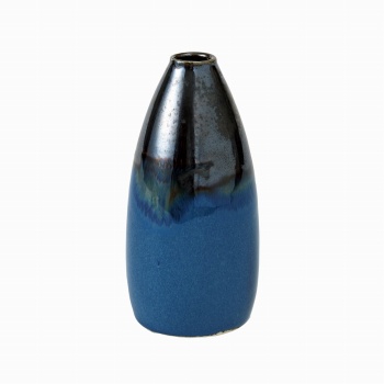 SEVA　花紺青一輪（ハナコンジョウイチリン）　ブロンズブルー　美濃焼　花瓶　陶器　一輪挿し　GW000022-055（ブロンズブルー）