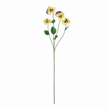 MAGIQ　パピヨンパンジースプレー　イエローパープル　アーティフィシャルフラワー　造花　パンジー　FM002185-004（イエローパープル）