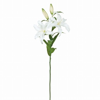Winward　オードリー カサブランカ　2輪咲き　ホワイト　アーティフィシャルフラワー　造花　FW032306　ユリ（花径 約24×全長 約97cm / ホワイト）