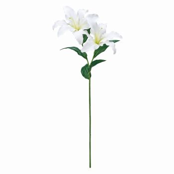MAGIQ　イノセントリリー　ホワイト　アーティフィシャルフラワー　造花　ゆり　カサブランカ　リリー　FM302210（花径20～22×長さ 約80cm / ホワイト）