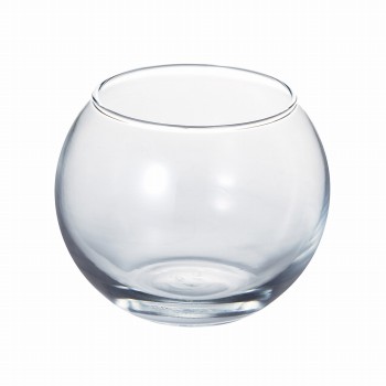 グラスボール　花瓶　花器　ガラス　GL000364（径 約9.5×高さ 約8cm 口径 約7cm）