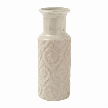 セラミックベース　ホワイト　花瓶　花器　ベース　陶器　KK541243-0WH（ホワイト）