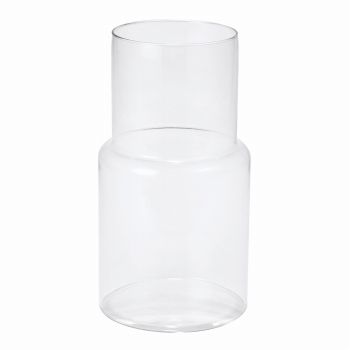 リューズガラス　プース　花瓶　ガラス　花器　ベース　SI372293（直径 約16×高さ 約30cm）