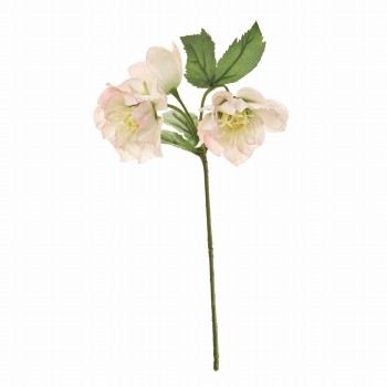 MAGIQ　フリルクリスマスローズ　ホワイトピンク　アーティフィシャルフラワー　造花　FM008151-046（ホワイトピンク）