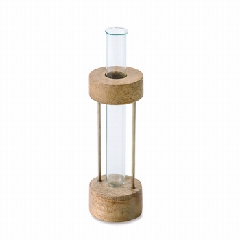 フラワーベース　シングルチューブ　花瓶　ベース　ガラス　一輪挿し　MC041354（直径 約4×高さ 約14cm）