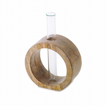 フラワーベース　ラウンド　花瓶　ベース　ガラス　一輪挿し　MC041356（幅 約8.5×高さ 約12.5cm）