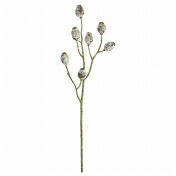 MAGIQ　ユーカリベルギーナッツ　グレイグリーン　アーティフィシャルフラワー　造花　葉物　FG001488（実の長さ 約3.5×長さ 約50cm / グレイグリーン）
