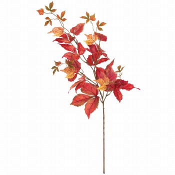 MAGIQ　オータムアイビーブランチ　ブラウンレッド　アーティフィシャルフラワー　造花　枝もの　FG008443-003　紅葉　オータムリーフ（＃3　ブラウンレッド）