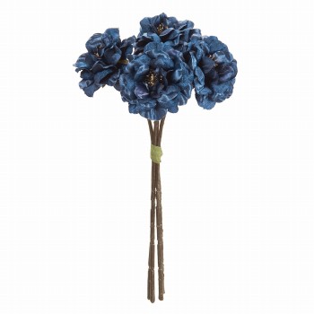 MAGIQ　キャリーヌミニローズバンドル　ブルー　アーティフィシャルフラワー　造花　FX001405-010　ローズ　バラ（＃10　ブルー）