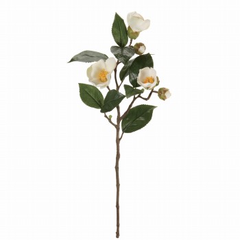 MAGIQ　祝い椿　ホワイト　アーティフィシャルフラワー　造花　お正月　FJ002634-001　椿（ホワイト）