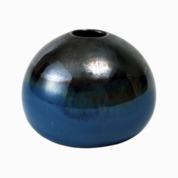 SEVA　花浅葱一輪（ハナアサギイチリン）　ブロンズブルー　花器　陶器　美濃焼　GW000021-055　一輪挿し（ブロンズブルー）