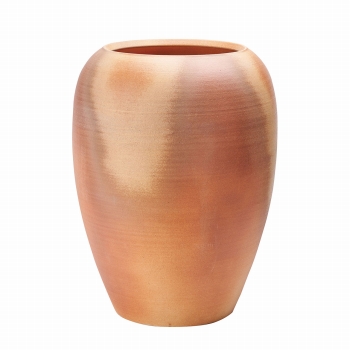 緋窯新楽花壺　大型花器　陶器　信楽焼　YK902024（直径 約41×高さ 約60cm）